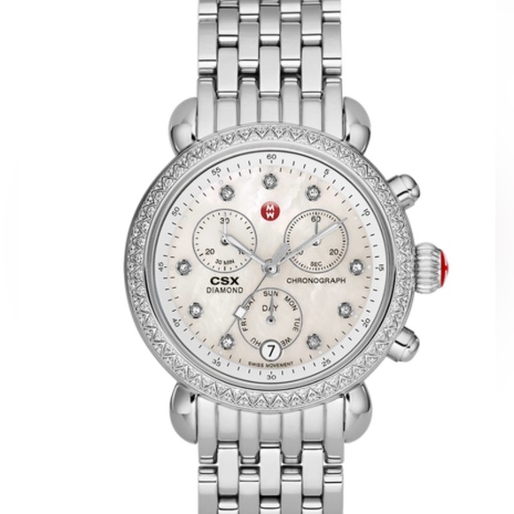 Michele Accessories - Michele CSX 36 Diamond Chronograph Watch